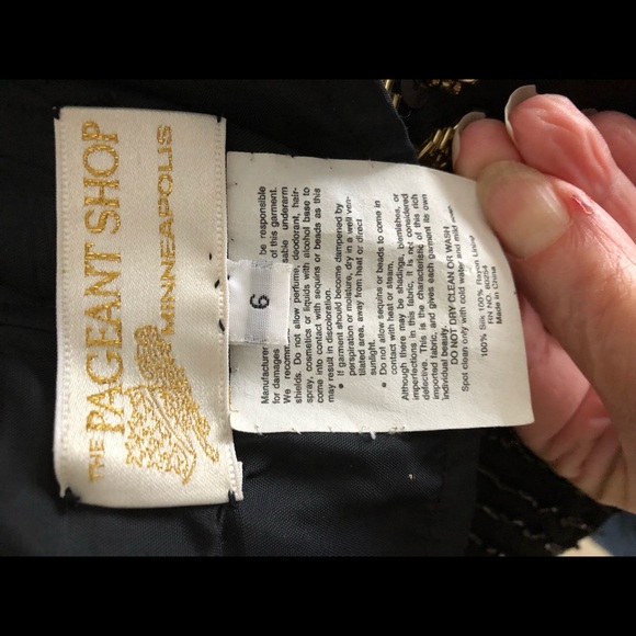 Pageant Shop Black & Gold Beaded Formal Dress - Picture 7 of 8